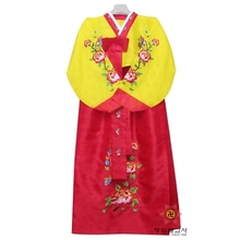 치마저고리-노랑/빨강(자미사목단수)-대신복,신장복