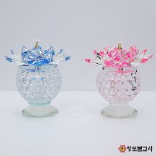 크리스탈연꽃파라핀인등-색상2가지
