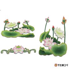 장식용칼라연꽃조각(나무)-종류3가지