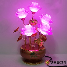 신주화분LED핑크연꽃